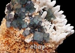 485g Natural Green Cube Fluorite Cluster Quartz Crystal Mineral Specimen/Namibia