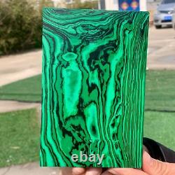 489g Beautiful glossy Malachite slices transparent cluster rough mineral sample