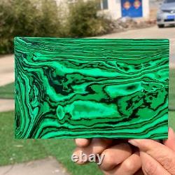 489g Beautiful glossy Malachite slices transparent cluster rough mineral sample