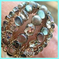 $495 Alexis Bittar Quarz Crystal Cuff Bracelet Semi Precious Stone Cluster Nwt