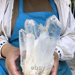 4LB Clear Natural Beautiful White QUARTZ Crystal Cluster Specimen HH1796