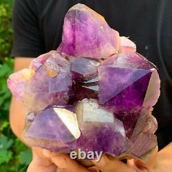 4LB Natural Amethyst geode quartz cluster crystal specimen Healing