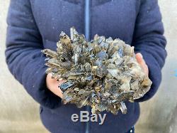 5.0 LB Natural Smoky Quartz Cluster Healing Crystal Point Mineral Specimen ROUGH