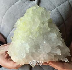 5.0lb Large Natural Clear White Quartz Crystal Cluster Rough Specimen Healing