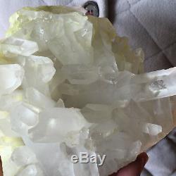5.0lb Large Natural Clear White Quartz Crystal Cluster Rough Specimen Healing
