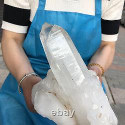 5.12LB Natural Clear Quartz Crystal Cluster Mineral Specimen Healing