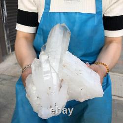 5.12LB Natural Clear Quartz Crystal Cluster Mineral Specimen Healing