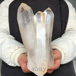 5.1LB Natural Clear Quartz Crystal Cluster Mineral Specimen Healing Reiki P724