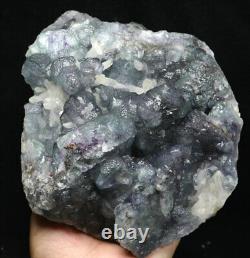 5.23 lb Natural mixed color Fluorite & calcite Crystal Cluster Mineral Specimen