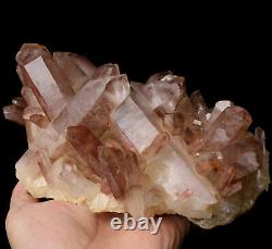 5.25lb Natural Clear Red Quartz Crystal Cluster Point Healing Mineral Specimen