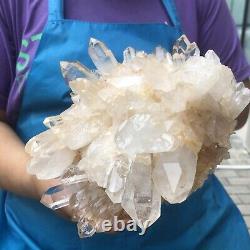 5.28LB Large Natural White Quartz Crystal Cluster Rough Specimen HEALING