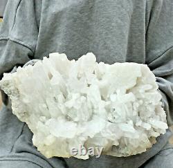 5.32lb Large Natural White Quartz Crystal Cluster Healing Rough Specimen