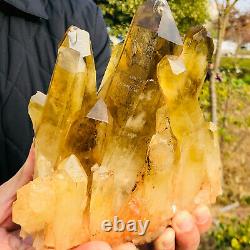 5.33LB Natural citrine Crystal quartz Cluster Mineral Specimen Healing