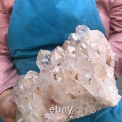5.34LB Clear Natural Beautiful White QUARTZ Crystal Cluster Specimen