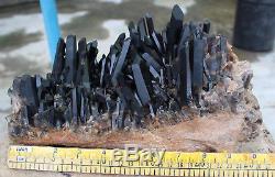 5.3kg natural beautiful black quartz crystal cluster tibetan specimen