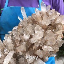 5.45LB Large Natural White Quartz Crystal Cluster Rough Specimen Healing Stone