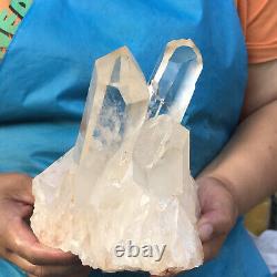 5.52LB Natural White Clear Quartz Crystal Cluster Rough Healing Specimen