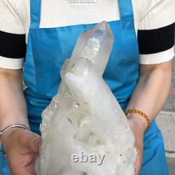 5.61LB Natural Transparent White Quartz Crystal Cluster Specimen Healing 3126