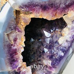 5.6LB Natural Agate Amethyst geode quartz cluster crystal specimen Healing N178