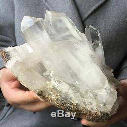 5.6lb Large Natural Clear White Quartz Crystal Cluster Rough Healing Specimen