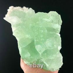 5.7 LB Natural Green Fluorite Quartz Crystal Cluster Mineral Specimen Healing