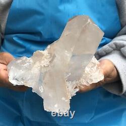 5.72LB Large Natural White Quartz Crystal Cluster Rough Specimen HEALING