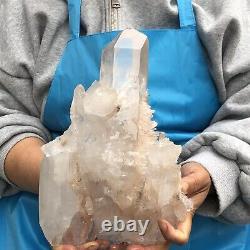 5.72LB Large Natural White Quartz Crystal Cluster Rough Specimen HEALING
