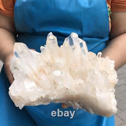 5.76LB Clear Natural Beautiful White QUARTZ Crystal Cluster Specimen CH1002