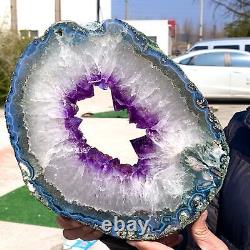 5.85LB Natural Amethyst geode quartz cluster crystal specimen Healing