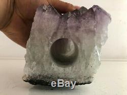 5.87LB Natural Amethyst lamp Geode Quartz Cluster Crystal Specimen Healing B163