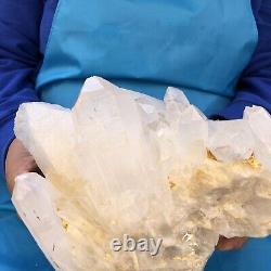 5.91LB Natural White Quartz Crystal Cluster Rough Specimen Healing Stone