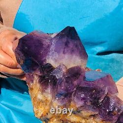 5.96LB Natural quartz purple crystal cluster ore sample Reiki spiritual healing