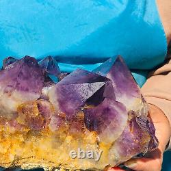 5.96LB Natural quartz purple crystal cluster ore sample Reiki spiritual healing