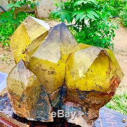 50.32LB Natural citrine Crystal quartz Cluster Mineral Specimen Healing