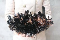 5020g Natural Beautiful Black Quartz Crystal Cluster Tibetan Specimen B191