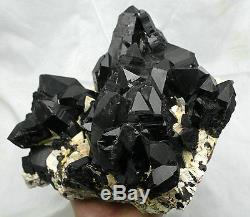 5151g Rare Beautiful Black QUARTZ Crystal Cluster Tibetan Specimen