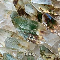 52.8LB Rare TOP Natural Clear green Phantom Ghost Quartz Crystal cluster specim