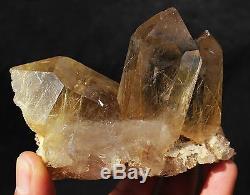 523.4g New Find NATURAL Clear Golden RUTILATED QUARTZ Crystal Cluster Specimen