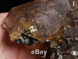 525g Rare NATURAL Clear Golden RUTILATED QUARTZ Crystal Cluster Specimen