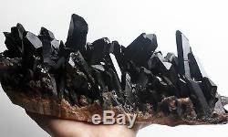 5380g Clear Natural Beautiful Black QUARTZ Crystal Cluster Specimen