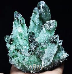 540g New Find Green Phantom Quartz Crystal Cluster Mineral Specimen Healing
