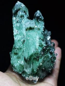 540g New Find Green Phantom Quartz Crystal Cluster Mineral Specimen Healing