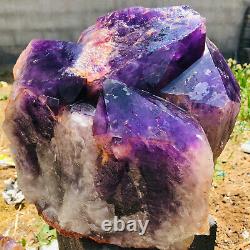 56.98LB Rare Natural Amethyst geode quartz cluster crystal specimen Healing
