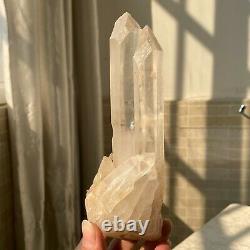 570g Natural Clear White Quartz Crystal Cluster Rough Specimen Healing