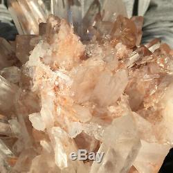 5720g Large Natural Clear Pink Quartz Crystal Cluster Rough Healing Specimen