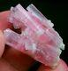 58 Ct Rare- Microlite On Double Terminated Pink Color Tourmaline Crystal Bunch