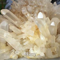 5810g Huge Natural Clear White Quartz Crystal Cluster Rough Healing Specimen