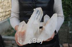 5960g(13.1lb) Natural Beautiful Clear Quartz Crystal Cluster Tibetan Specimen