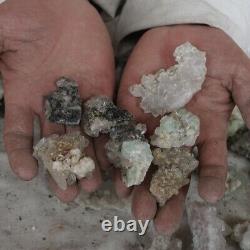 5LB 66Pcs Natural Green Prehnite Quartz Crystal Cluster Babingtonite Minerals