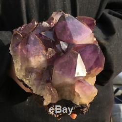 5LB Rare Natural Amethyst Cluster Quartz Crystal Specimen Reiki Healing MN1677